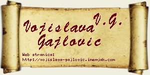 Vojislava Gajlović vizit kartica